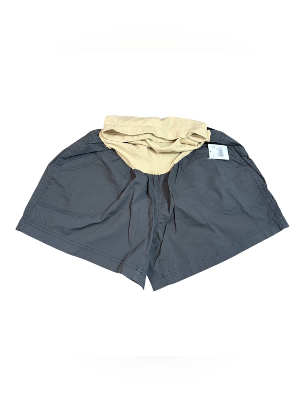 Motherhood Maternity Shorts Gray Large Built in Band NEW